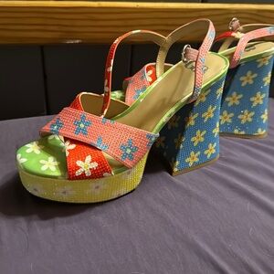 Disco Daisy Rhinestone Heels